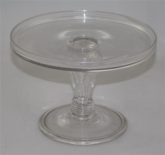 A glass tazza, mid 18th century, diameter 23cm